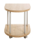 Beistelltisch 52715, 45cm (H), 40x40cm (BxT), C-Form, eiche / grau