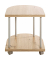Beistelltisch 52715, 45cm (H), 40x40cm (BxT), C-Form, eiche / grau