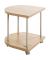 Beistelltisch 52715, 45cm (H), 40x40cm (BxT), C-Form, eiche / grau