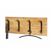 Wandgarderobe 52975 akazie Holz 4 Haken 90,0 x 36,0 cm
