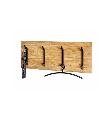 Wandgarderobe 52975 akazie Holz 4 Haken 90,0 x 36,0 cm