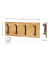 Wandgarderobe 52975 akazie Holz 4 Haken 90,0 x 36,0 cm