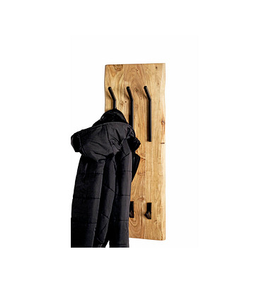 Wandgarderobe 52976 akazie Holz 6 Haken 36,0 x 100,0 cm