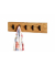 Wandgarderobe 52979 akazie Holz 5 Haken 60,0 x 15,0 cm