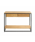 Konsolentisch 54317, 75cm (H), 100x35cm (BxT), rechteckig, eiche / schwarz