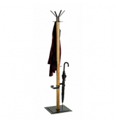 Kleiderständer 54325 eiche Holz 6 Haken 40,0 x 180,0 cm