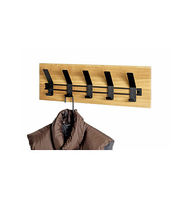 Wandgarderobe 54336 eiche Holz 5 Haken 60,0 x 20,0 cm