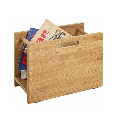 Zeitungsständer 54350 eiche Holz, DIN A4 quer