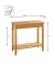 Konsolentisch 54354, 75cm (H), 75x35cm (BxT), rechteckig, eiche / eiche