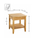 Beistelltisch 54355, 52cm (H), 45x45cm (BxT), rechteckig, eiche / eiche