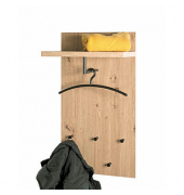 Wandgarderobe 54439 eiche Holz 5 Haken 48,0 x 90,0 cm