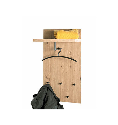 Wandgarderobe 54439 eiche Holz 5 Haken 48,0 x 90,0 cm