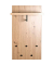 Wandgarderobe 54439 eiche Holz 5 Haken 48,0 x 90,0 cm