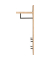 Wandgarderobe 54439 eiche Holz 5 Haken 48,0 x 90,0 cm