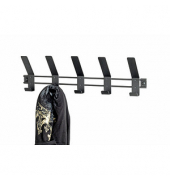 Wandgarderobe 54534 schwarz Metall 5 Haken 52,0 x 14,0 cm
