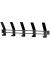 Wandgarderobe 54534 schwarz Metall 5 Haken 52,0 x 14,0 cm