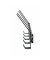 Wandgarderobe 54534 schwarz Metall 5 Haken 52,0 x 14,0 cm