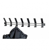 Wandgarderobe 54535 schwarz Metall 7 Haken 74,0 x 14,0 cm