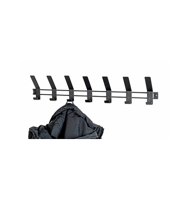 Wandgarderobe 54535 schwarz Metall 7 Haken 74,0 x 14,0 cm