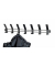 Wandgarderobe 54535 schwarz Metall 7 Haken 74,0 x 14,0 cm