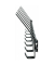 Wandgarderobe 54535 schwarz Metall 7 Haken 74,0 x 14,0 cm