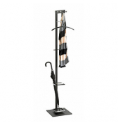 Kleiderständer 54553 schwarz Metall 8 Haken 35,0 x 175,0 cm