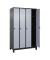Spind Classic Plus schwarzgrau, weißaluminium 080010-40 S10072, 4 Schließfächer 120,0 x 50,0 x 195,0 cm