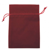 Weihnachts-Geschenksäckchen Samt, 18x13cm, rot