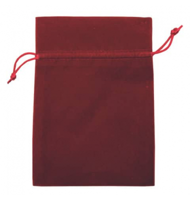 Weihnachts-Geschenksäckchen Samt, 18x13cm, rot