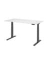Schreibtisch Basic, elektrisch höhenverstellbar, 64-129cm (H), 160x80cm (BxT), rechteckig, weiß / graphit