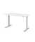 Schreibtisch, elektrisch höhenverstellbar, 70-120cm (H), 160x80cm (BxT), rechteckig, weiß / silber