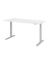 Schreibtisch, elektrisch höhenverstellbar, 70-120cm (H), 180x80cm (BxT), rechteckig, weiß / graphit