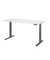 Schreibtisch, elektrisch höhenverstellbar, 63-127cm (H), 180x80cm (BxT), rechteckig, weiß / graphit