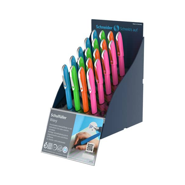 20 Stück Schneider Füllhalter Wavy A SiS sortiert  Schneider