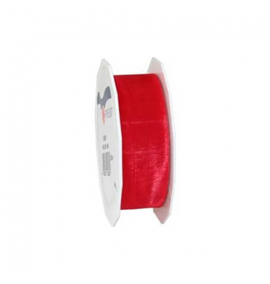 6012525-609 Zierband Sheer 25mm-25m rot