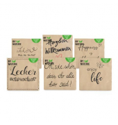 Motivserviette 33x33cm Nature Black sort