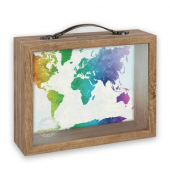 Spardose (mittel) RM 4545 , "Weltkarte"