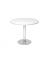 Besprechungstisch VSTF10/W/C, 74,5cm (H), 100x100cm (BxT), rund, weiß / silber