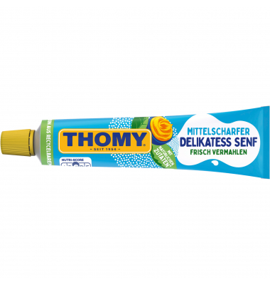 Thomy Delikatess Senf 803756 mittelscharf 130ml Thomy Delikatess Senf 803756 mittelscharf 130ml