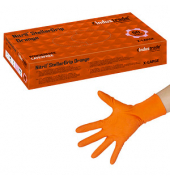Einweghandschuhe Nitril StellarGrip Orange, Nitril, lebensmittelecht, orange, Größe 10 / XL,