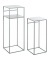 Beistelltisch 25107, 63/85cm (H), 26/30cmx26/30cm (BxT), rechteckig, grau / grau
