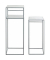 Beistelltisch 25107, 63/85cm (H), 26/30cmx26/30cm (BxT), rechteckig, grau / grau