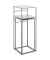 Beistelltisch 25107, 63/85cm (H), 26/30cmx26/30cm (BxT), rechteckig, grau / grau