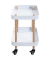 Beistelltisch 54318, 47cm (H), 50x30cm (BxT), oval, weiß / natur