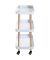 Beistelltisch 54319, 76cm (H), 50x30cm (BxT), oval, weiß / natur