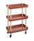 Beistelltisch 54419, 76cm (H), 50x30cm (BxT), oval, rot / natur