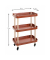 Beistelltisch 54419, 76cm (H), 50x30cm (BxT), oval, rot / natur