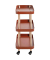 Beistelltisch 54419, 76cm (H), 50x30cm (BxT), oval, rot / natur