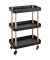 Beistelltisch 54519, 76cm (H), 50x30cm (BxT), oval, schwarz / natur