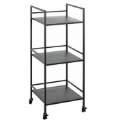Beistelltisch 54522, 92cm (H), 35cmx35mm (BxT), rechteckig, schwarz / schwarz